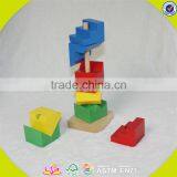 Wholesale Hot Colorful Baby Wooden Stacking Blocks Toy New Fashion Kids Wooden Stacking Blocks Game Toy W13E070 thumbnail-1