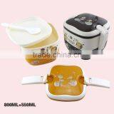 Double Layers Portable Square Plastic Lunch Box thumbnail-2