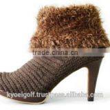 Knit Boots Silk Mohair Short Boots thumbnail-5