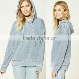 Latest Design Sweatshirt Long Sleeves Ribbed Trim drawstring Distressed Hoodie, Blank High Quality Hoodies Wholesale