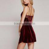 New Fashion Women Sexy Velvet Slip Evening Dress 2016 HSD7931 thumbnail-2