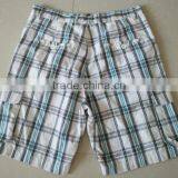 MEN'S CVC Y/D PLAID CARGO SHORTS thumbnail-2