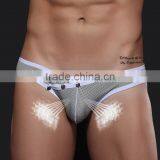 Custom Men's Underwear Sey Mesh Sport Briefs Breathable Athletic Mesh Fashion Design Slim Fit Briefs Underwear for Gay Man 6 Col thumbnail-1