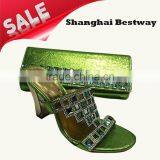 High Quality Italian Party Shoes and Bags,green Party Shoes,women Low Heel Party Shoes thumbnail-1