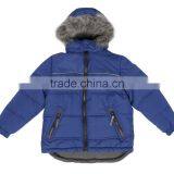 100% Polyester, Taffeta, Down Touch Padding Children Boys Classic New Style Hoodie Jacket With Fur