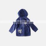 S60605B 2017 New Baby Girls Embroidery Hooded Jeans thumbnail-3