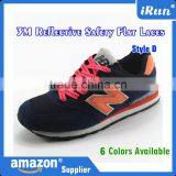 Pink Yeezy Safety 3M Flat Shoelaces With Clear Tips - 3M Reflective Sneakers Shoe Laces Safety In Dark - EBay/Amazom Suppliers thumbnail-5