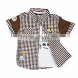 Cotton Cartoon Checked Children Blouse thumbnail-1