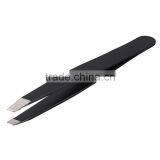 2016 High Quality Lowest Price Black High Quality Stainless Steel Slanted Tip Eyebrow Tweezer Hair Removal Makeup Clip Tool thumbnail-3