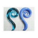 Ear Spiral Plug Glass Piercing Jewelry 8 Gauge Blue In Anniversary thumbnail-1