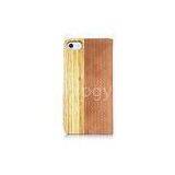 Customizable Ultra Thin Wooden Cell Phone Case Iphone5 / 5S Leather Folio Case