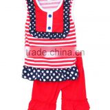 4th Of July Girls Outfits US Independence Day Wear Wholesale Kids Clothing