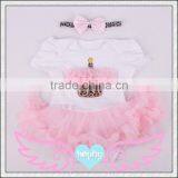 Newborn Infant Baby Girl Gray Outfit Christmas Romper Tutu Dress Headband 2PC Set thumbnail-6