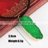 Natural Crystal Quartz Stone Gold Plated Pendant Womens Irregular Necklace thumbnail-2