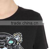 Girls Short Sleeve O Neck Printed T-Shirts Made in China,Oem 100% Cotton Fashion Black T Shirts for Women thumbnail-5
