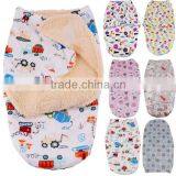Newborn Infant Towel Soft Short Plush Sleeping Bag Envelope Swaddling