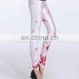 Elegant White Polyester Spandex Leggings thumbnail-4