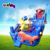 Hot Sale Ice Age Jumping Barrier Inflatable Combo With Slide thumbnail-1
