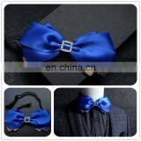 Aidocrystal Fashion Bow Ties For Men Tuxedo Classic Wedding Party Blue Butterfly Silk Tie