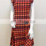 Ladies's Fashion Silk Cotton Bordered Printed Lined Slim Casual Wear Dresses thumbnail-2
