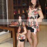 2019 Mommy & Me Women Tops Family Lace up Blouses Floral Tunic Shirts (THIS LINK JUST FOR WOMAN) thumbnail-6