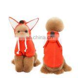 Wholesale Frog Fox Appearance Hoodies Two-legged Teddy French Bull Pets Cosplay Dog Clothes Solid Color thumbnail-4