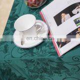 Chinese Reliable Products Jacquard Waterproof Green Dining Party Hotel Cheap Table Clothes Rectangular Table Cloth Wedding thumbnail-7