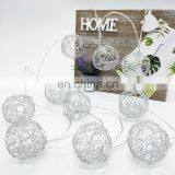 YIWO Holiday Decoration Christmas Led Light Silver Metal Ball Shaped String Lights Golden Fairy Lights For Home Party Decoration thumbnail-6