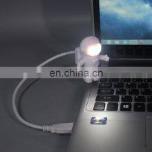 Favorable Flexible Spaceman Astronaut USB LED Night Light Lamp For Computer Laptop PC Notebook Camping thumbnail-4