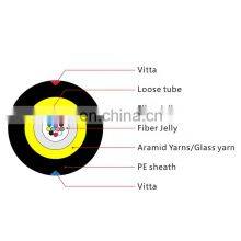 Hanxin GYFXTY Aramid Yarn High Strength Glass JET Indoor Outdoor Distribution Cable With Black or Color HDPE Sheath thumbnail-2