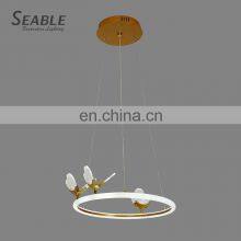 Wholesale Bedroom Living Room Decoration Acrylic Black Gold White LED Modern Chandelier Lighting thumbnail-4