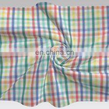 Wholesale Colorful CVC Seersucker Plaid Fabric for Spring and Summer Shirt thumbnail-3