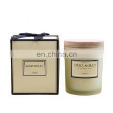 High Quality Luxury Custom Logo Candle Packaging With Ribbon White Cardboard Box