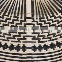 Hot Sale Custom Color Black Hand Fan Wall Art Decoration Woven Bamboo Wall Hanging Decor Cheap Wholesale thumbnail-3
