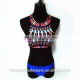 2016 New Sexy High Neck Bandage Swimwear Ladies Push Up Swimsuit Bikini Set Quality Choice thumbnail-2