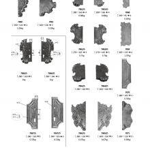 Wrought Iron Components Forged Elements Sheet Lock Plate Inactive Lock Box Trim for Gate Railing Handrail Balustrade thumbnail-2