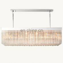 Luxury Cielo Interior Home Living Room Dining Room Rectangular Blown Glass Chandelier Modern Style Large Ceiling Pendant thumbnail-3