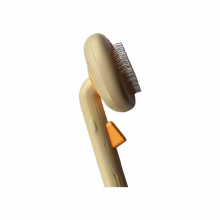 Meow Love Pet Grooming Self Cleaning Automatically Dog Cat Hair Removing Slicker Brush With Soft Stainless Pins thumbnail-3