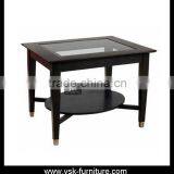 CT-031 Clear Tempered Glass Top Square Coffee Table thumbnail-1