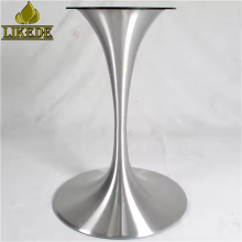 Newest Stainless Steel Tulip Table Leg Saarinen Table Base With Black Iron Heavy Duty Marble Tabletop for Workshops thumbnail-2