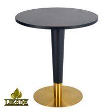 Morden Design Hot Sale Gold Stainless Steel Table Leg Melamine Table Top for Restaurant Cafe Dining Use