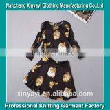 OEM Autumn Winter Female Europe and the United States Style With Printed Skirt Leisure Dress Made in China thumbnail-1