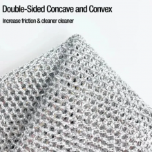 Silver Wire Dish Washing Rag Multipurpose Non-Scratch Cleaning Cloths for Kitchen Use thumbnail-4