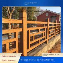 Cement Antique Fence, Precast Concrete Fence for Parks and Scenic Areas, Stone and Wood Imitation Railing, Bark and Vine Imitation Handrail thumbnail-5