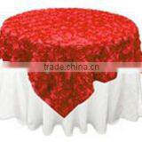 Beige Rossette Table Overlay for Events thumbnail-3