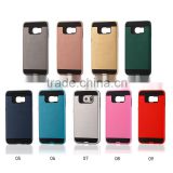 2 in 1 Multi colors Metal Texture Dual Layer PC TPU Hybrid Non-slip mobile phone case for Samsung Galaxy s6