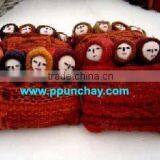 Manta Andean Doll Toy / Pin Set Four Faces 3.5" Peru thumbnail-1