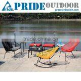 Modern Design Oversize Moon Chair Outdoor Rattan Wicker Garden Rocking Chair thumbnail-1