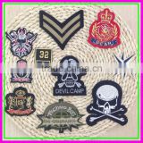 China Factory wholesale Iron-on Cheap DIY Textile Computer Embroideried Woven Skull Patch