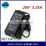 AC 100-240V 1.5A 50-60Hz Oem Switching Laptop Adapter for Lenovo 20v 3.25a Square Pin Yellow thumbnail-1